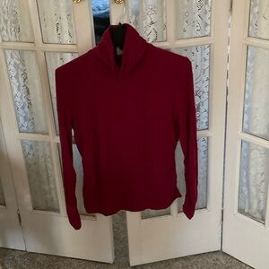 CLIFFORD & WILLS VINTAGE BURGUNDY TURTLENECK/COWL TOP- SIZE XL